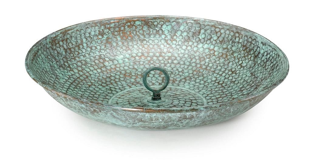 Rain Chain Basin in Blue Verde Copper