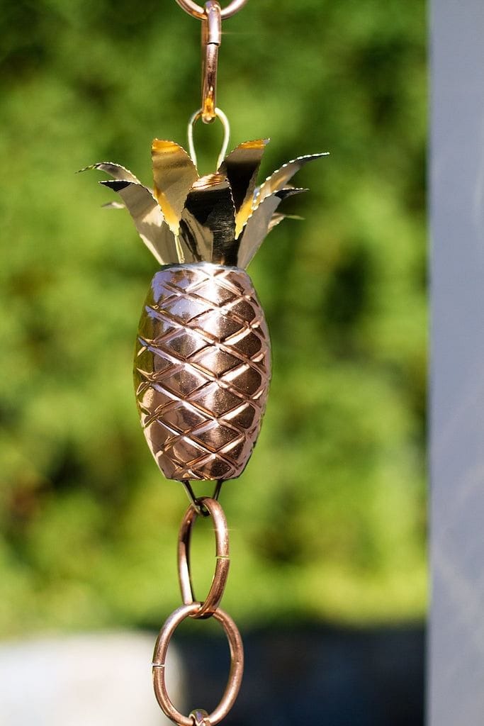 Pineapple Pure Copper 8.5 ft. Rain Chain