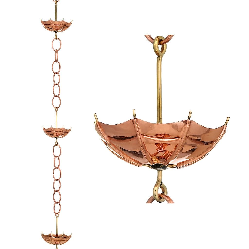 Umbrella Pure Copper 8.5 ft. Rain Chain