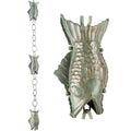 Fish Pure Blue Verde Copper 8.5 ft. Rain Chain