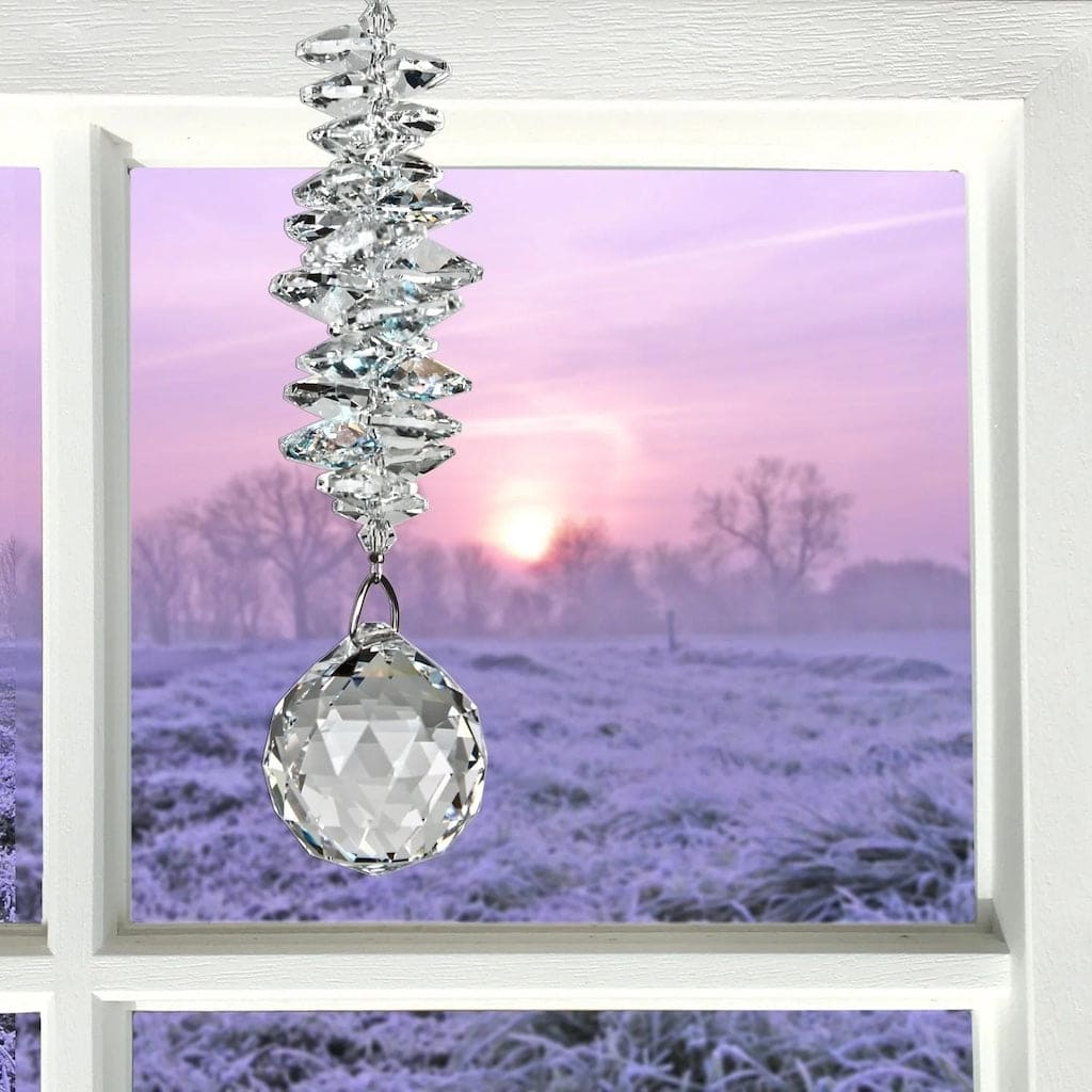 Crystal Grand Cascade Wind Chimes in Ice