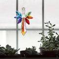Crystal Guardian Angel in Large Wind Chimes with Chakra