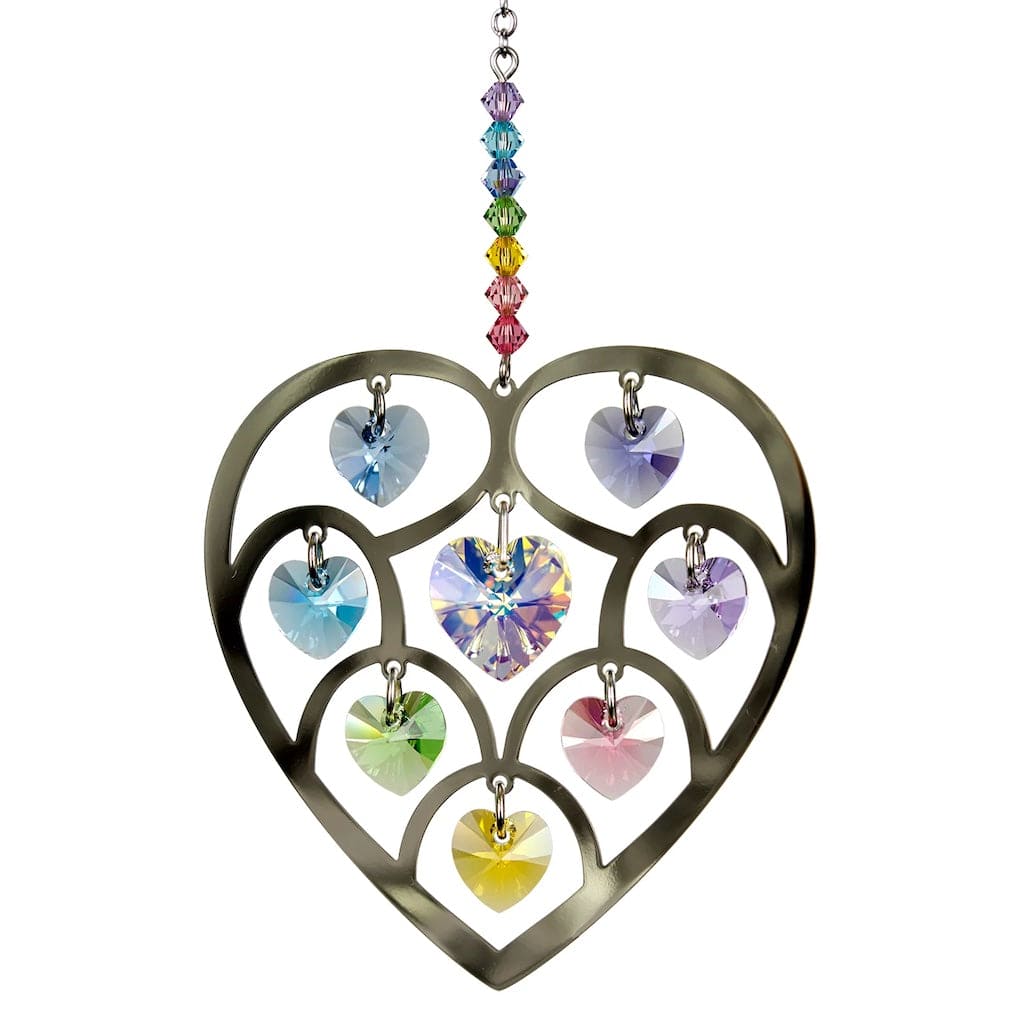 Heart of Hearts Wind Chimes with Confetti